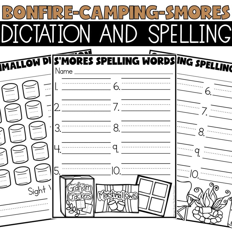 Spelling | OG Dictation | Smores Template