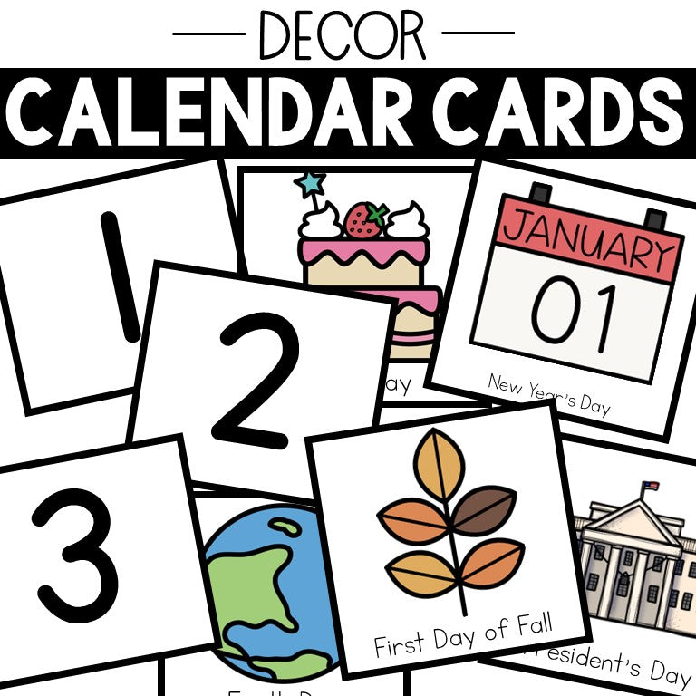 Calendar Card Inserts