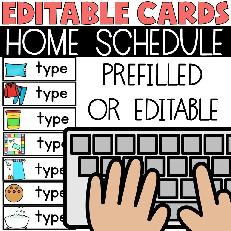 Daily Home Schedule Editable