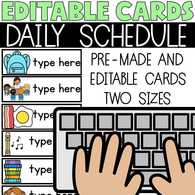 Daily School Schedule Editable