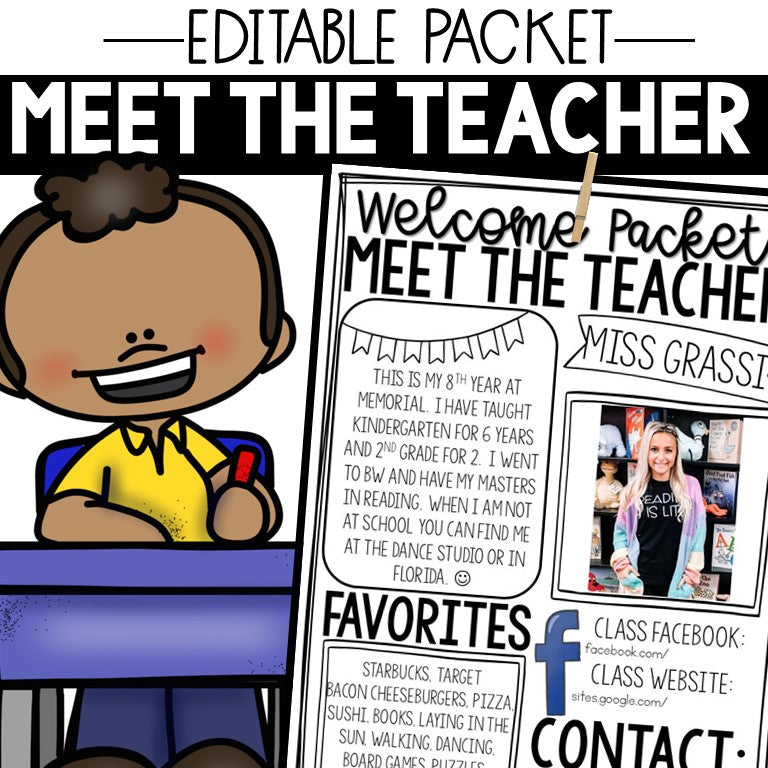 Meet the Teacher Editable