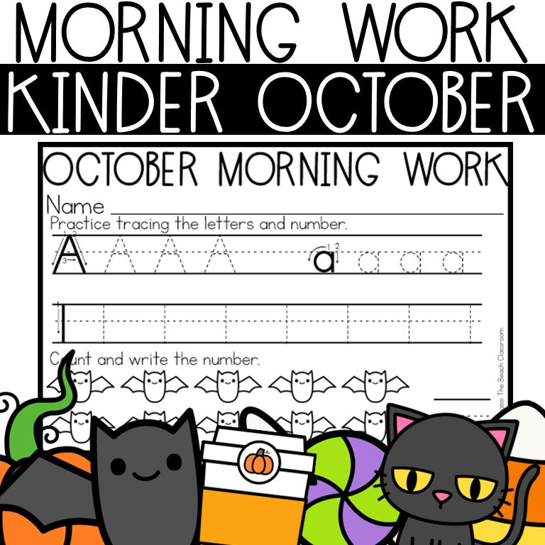 Half Sheet Morning Work Kindergarten October
