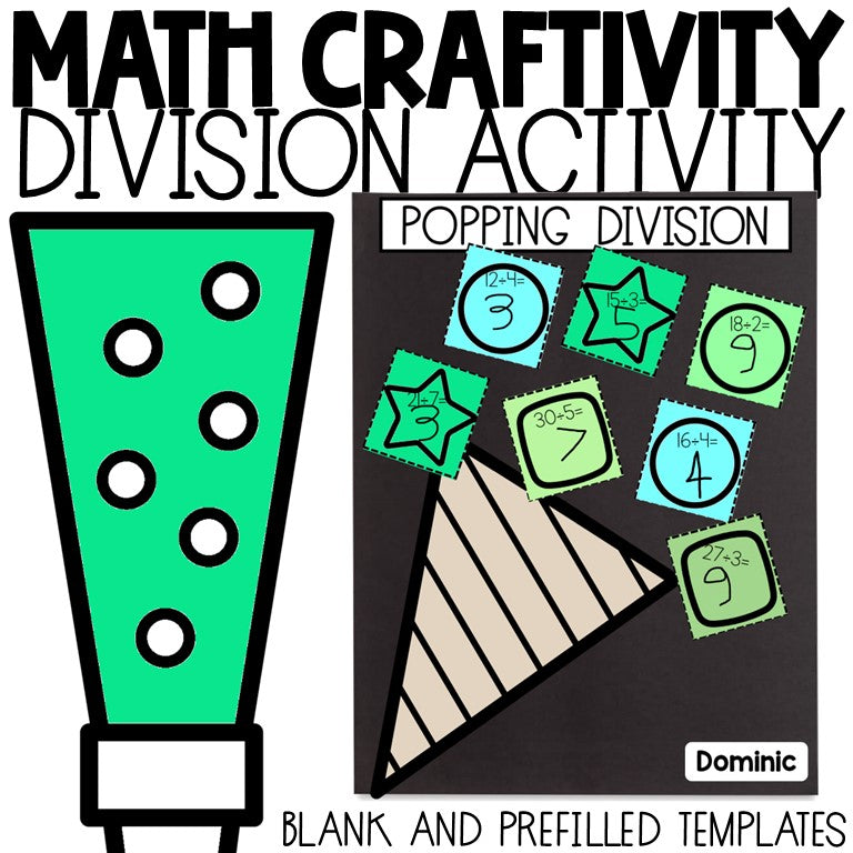 New Years | Division Craft | Popper | Editable