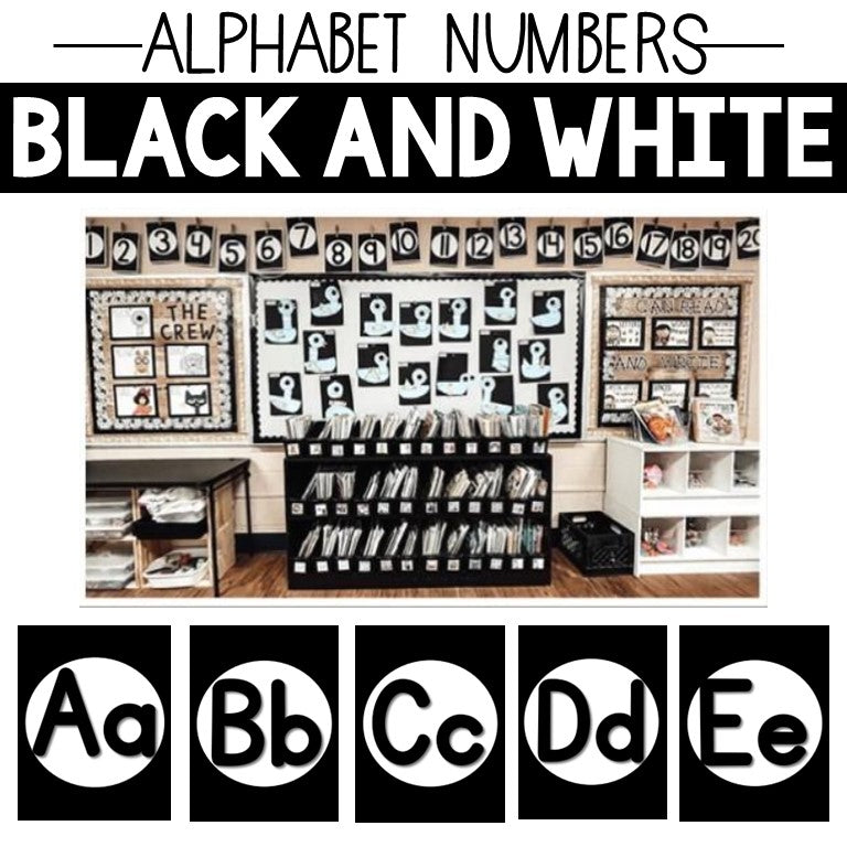 Alphabet & Numbers: Black