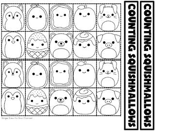 Squishmallow Counting Craft