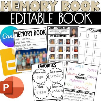 End of Year Memory Book