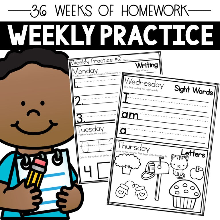 Kindergarten Homework