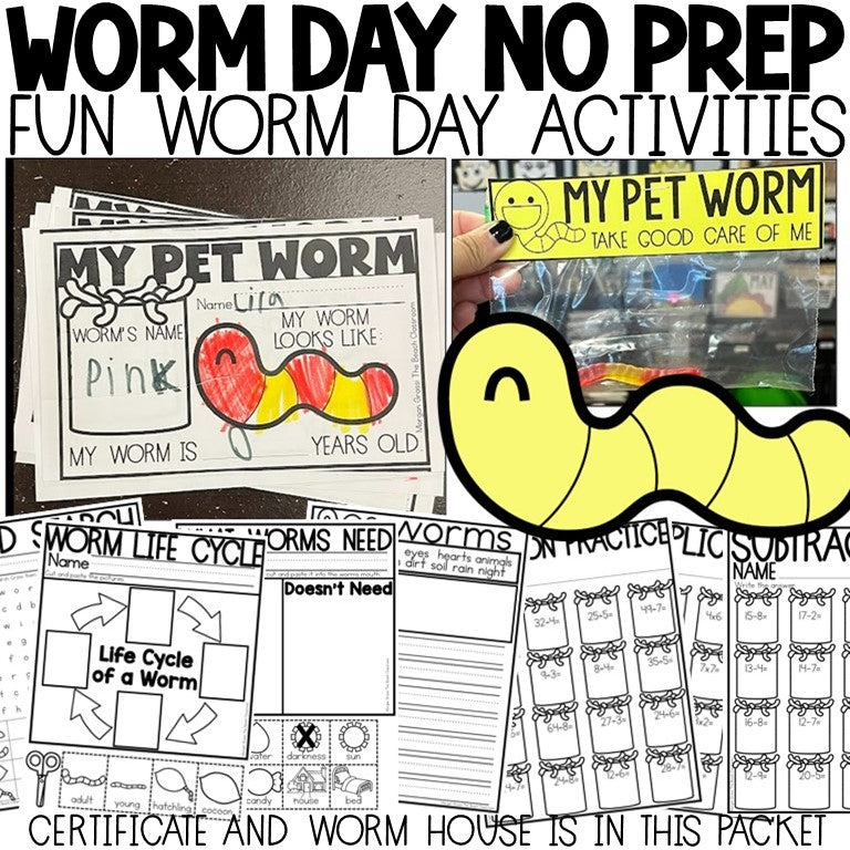 Worm Day | No Prep Activities