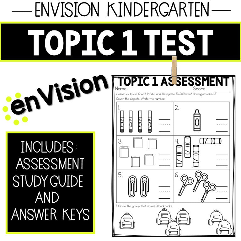 Envision Kindergarten Tests