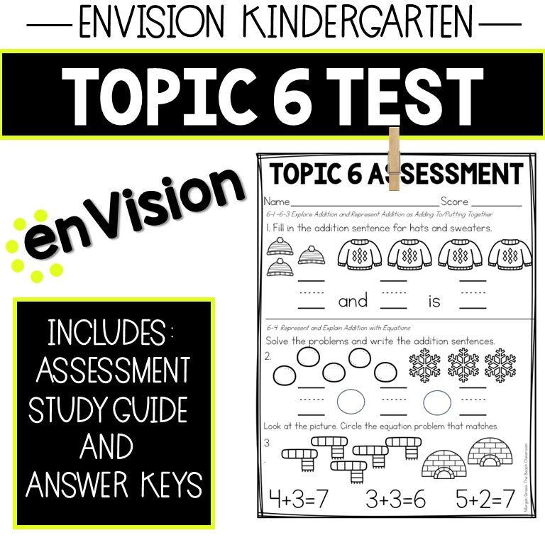 Envision Kindergarten Tests