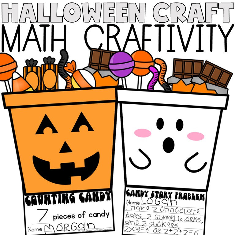 Math Bucket Halloween Math Craft | Candy Bucket | Math Craftivity | Counting | Sto ...