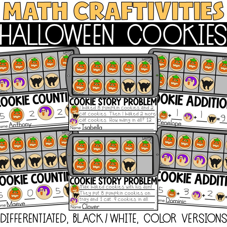 Halloween Cookies Math Craft – The Beach Classroom