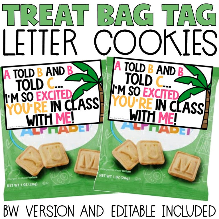 Letter Cookie Treat Bags | Chicka Chicka Boom Boom
