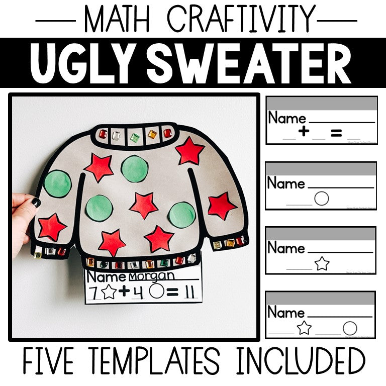 Clothes Math Craft Ugly Sweater Math Craft – The Beach Classroom
