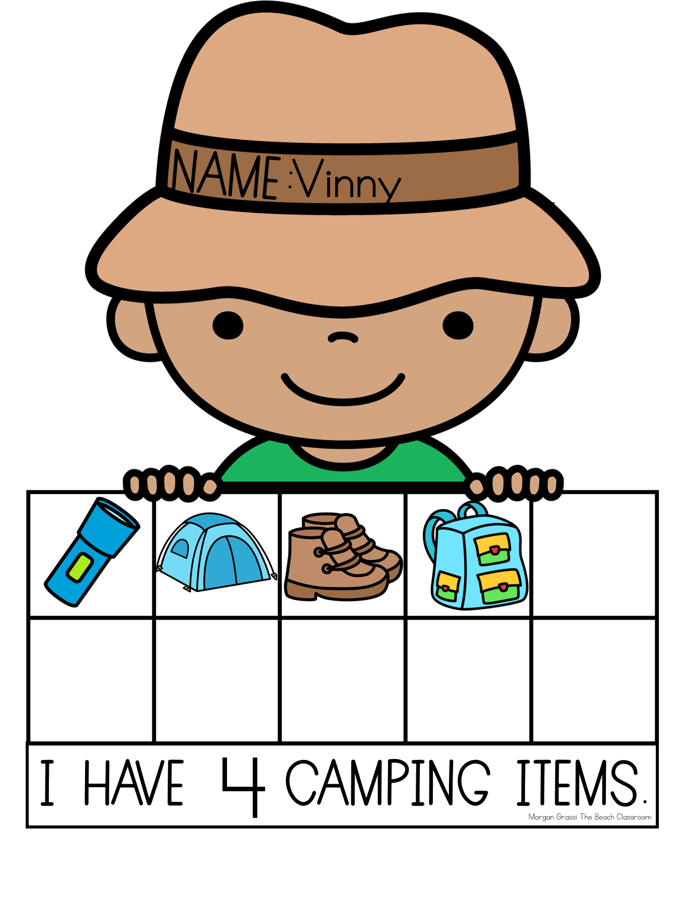 Camping Ten Frame The Beach Classroom camping-ten-frame-the-beach-classroom