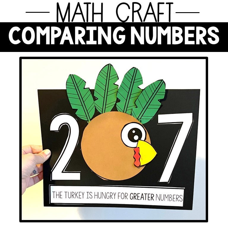 Comparing Numbers Craftivity Comparing Numbers Turkey – The Beach Classroom