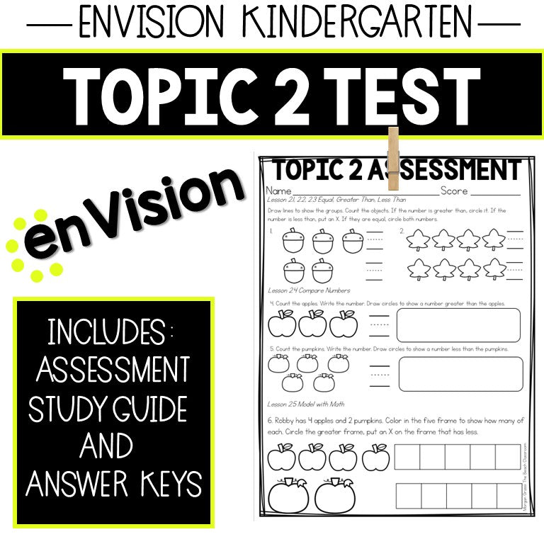 Envision Kindergarten Tests
