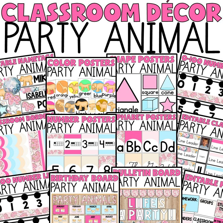 Party Animal Classroom Decor