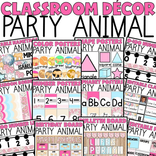 Party Animal Classroom Decor