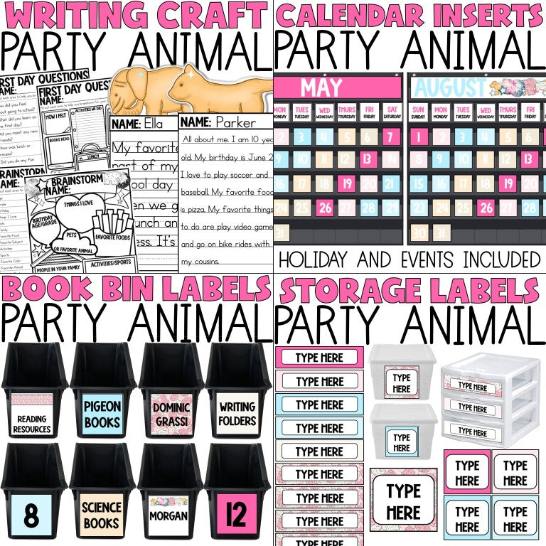 Party Animal Classroom Decor