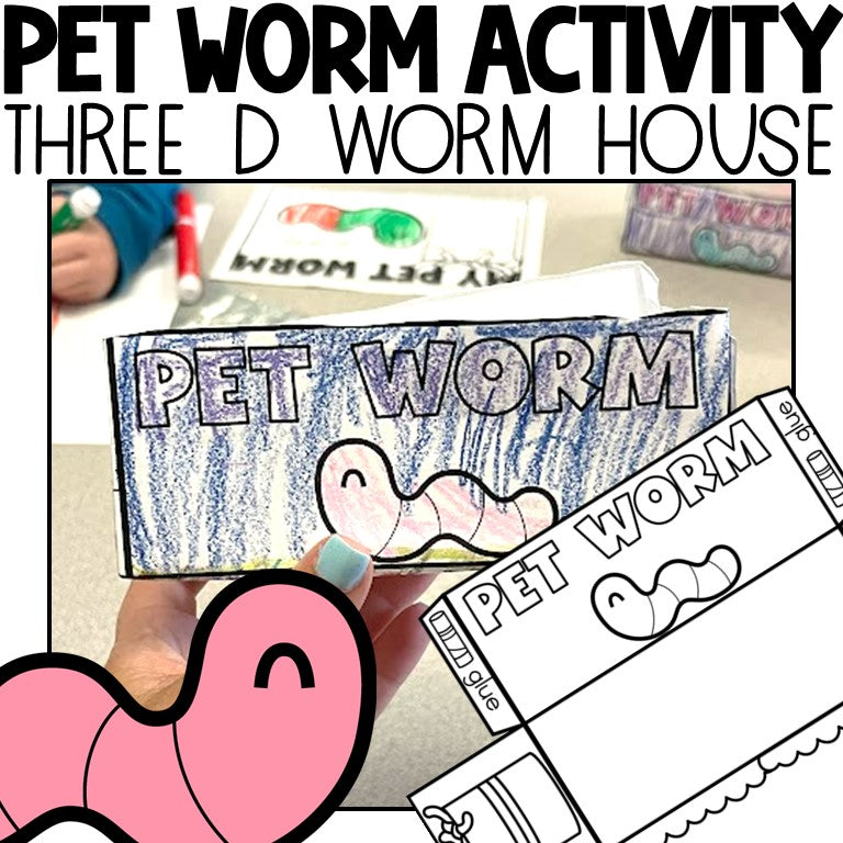 Random House Worm Worm Day | Make a 3D Worm House | Activities | Spring 3D Paper Worm Ho ...